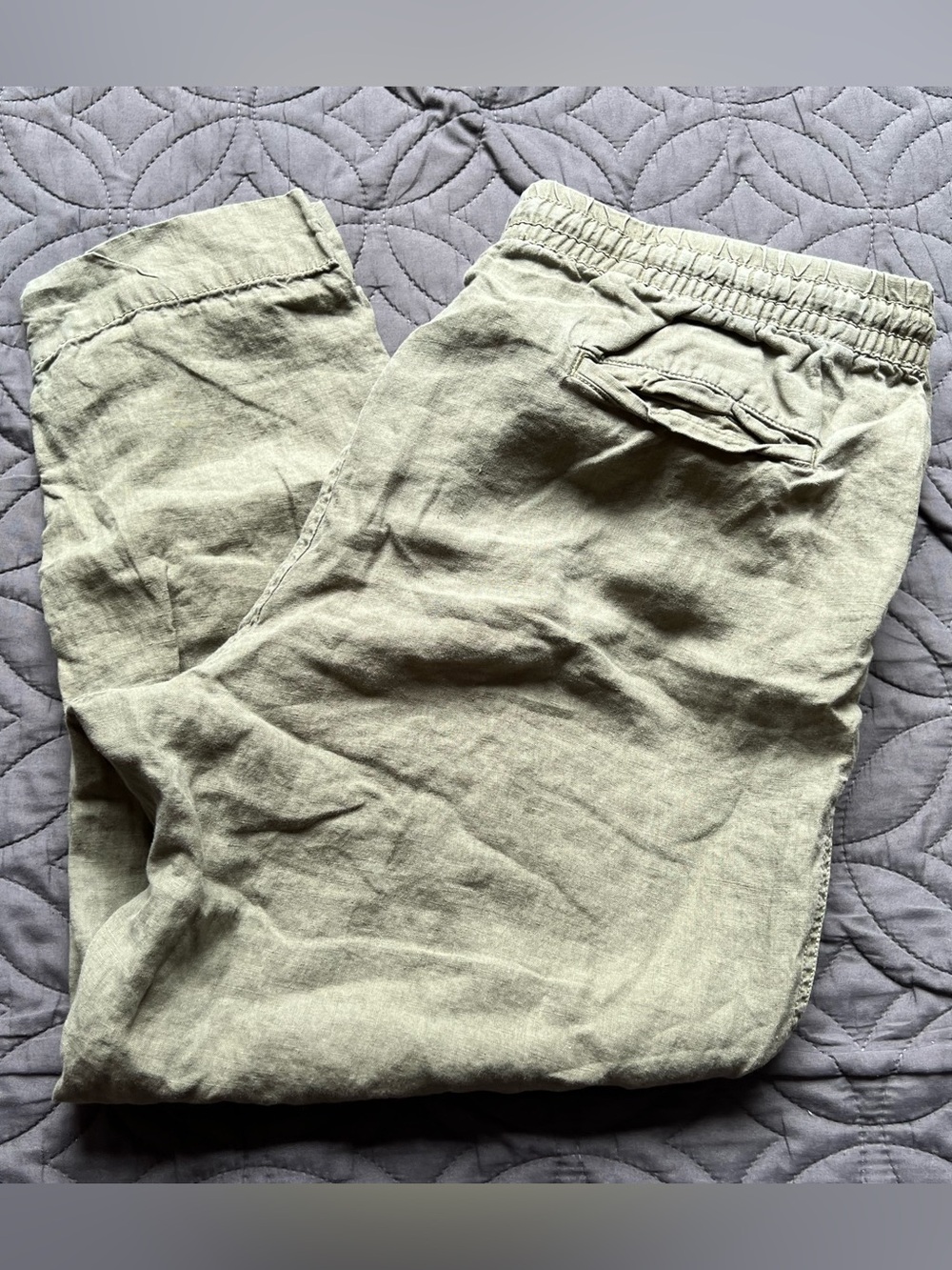 L.L. Bean Women’s Casual Linen Pants — green size 16